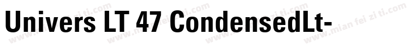 Univers LT 47 CondensedLt字体转换